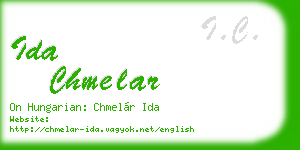 ida chmelar business card